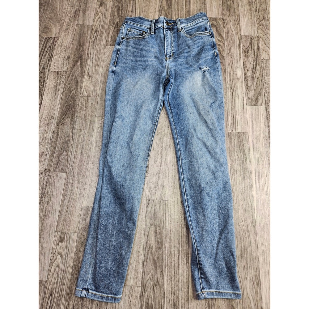 Sneak Peek Skinny Jeans Womens 7/28 Blue High Rise Stretch Denim